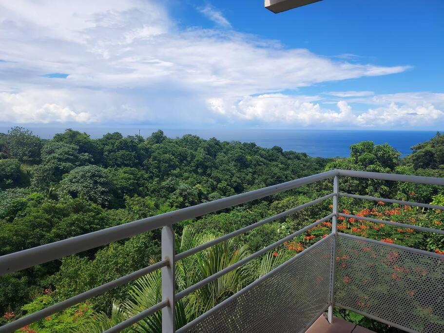 Grand Studio En Bas De Villa Avec Vue Sur Mer Au Carbet Ле Карбе Екстериор снимка